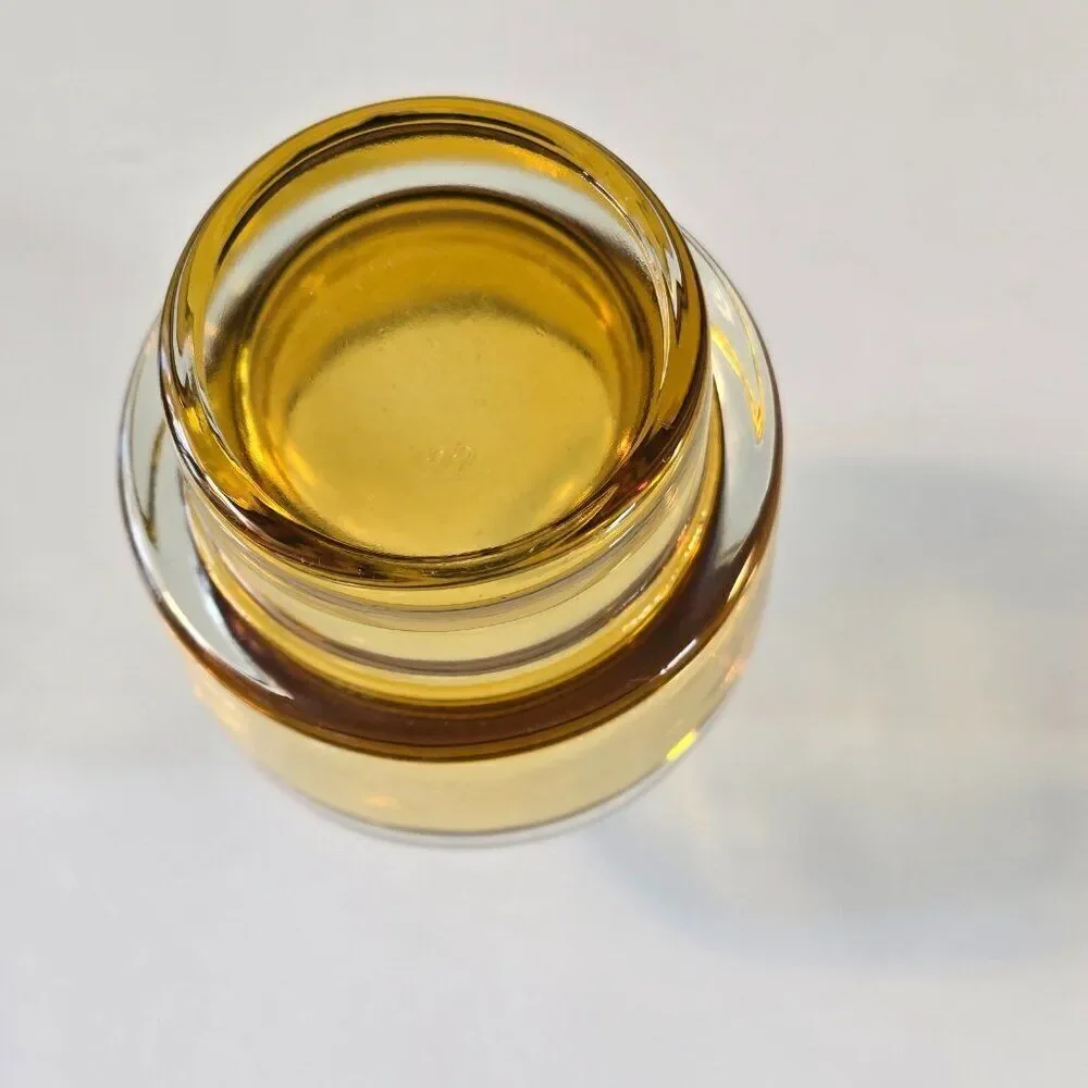 Ikea Thick Amber Glass Tea Light Candle Holder Single